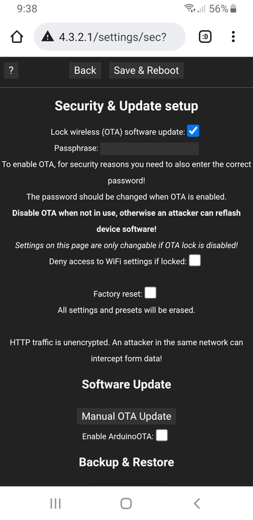 Security & Update Setup - Screen 2